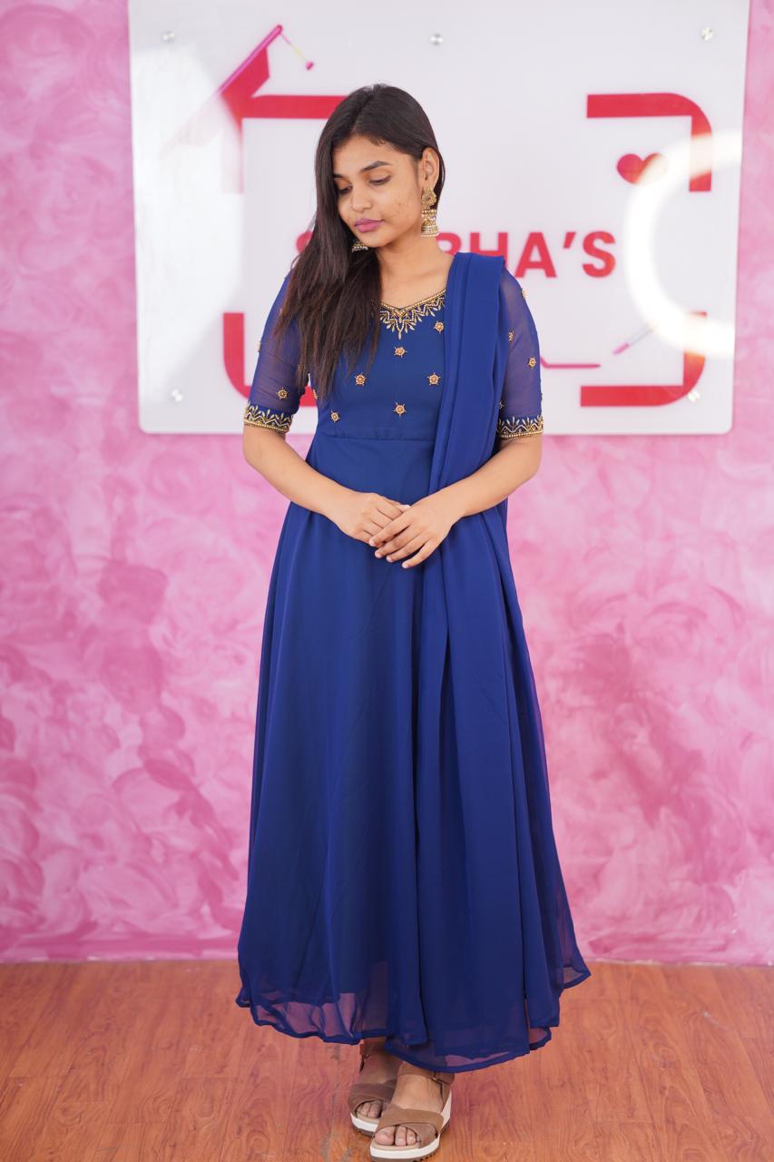 Moti hand embroidery anarkali