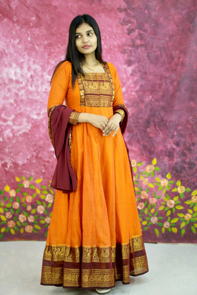 Azure Zari Anarkali