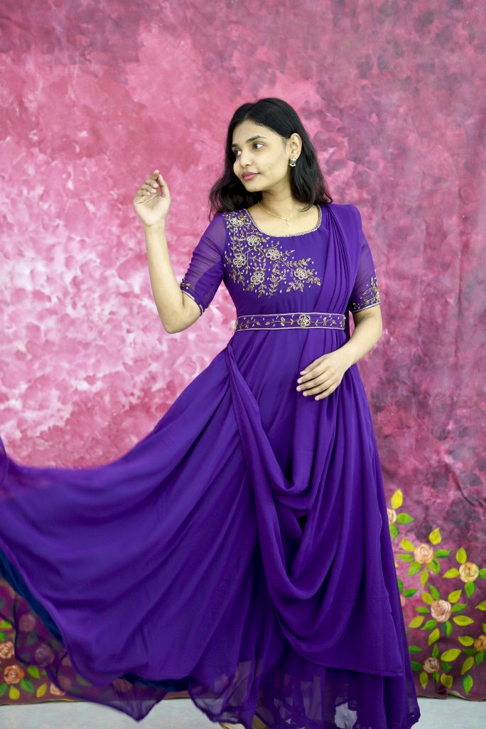 Violet Grace Drape Anarkali