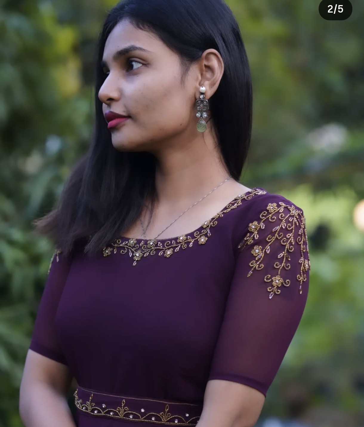 Sprinkle Hand embroidery anarkali