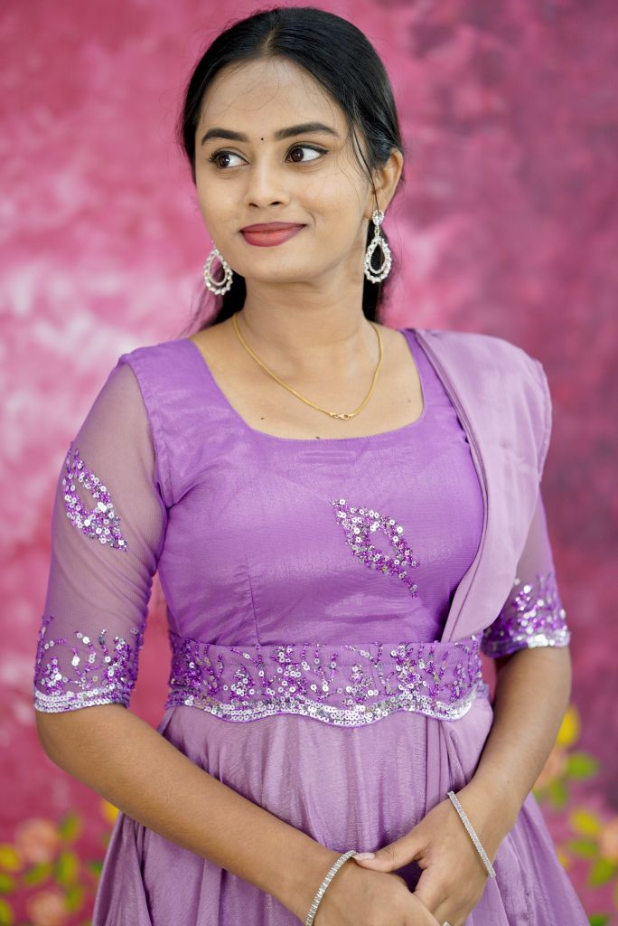 Lilac Grace Drape Gown