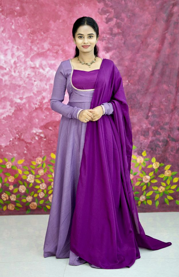 Lavender Aura Drape Gown
