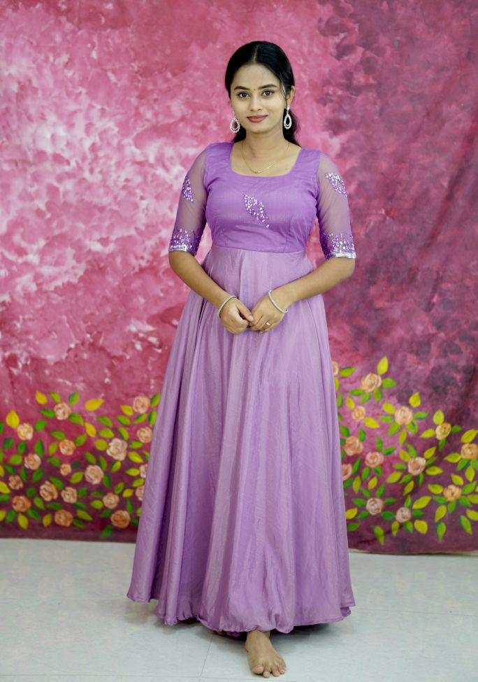 Lilac Grace Drape Gown