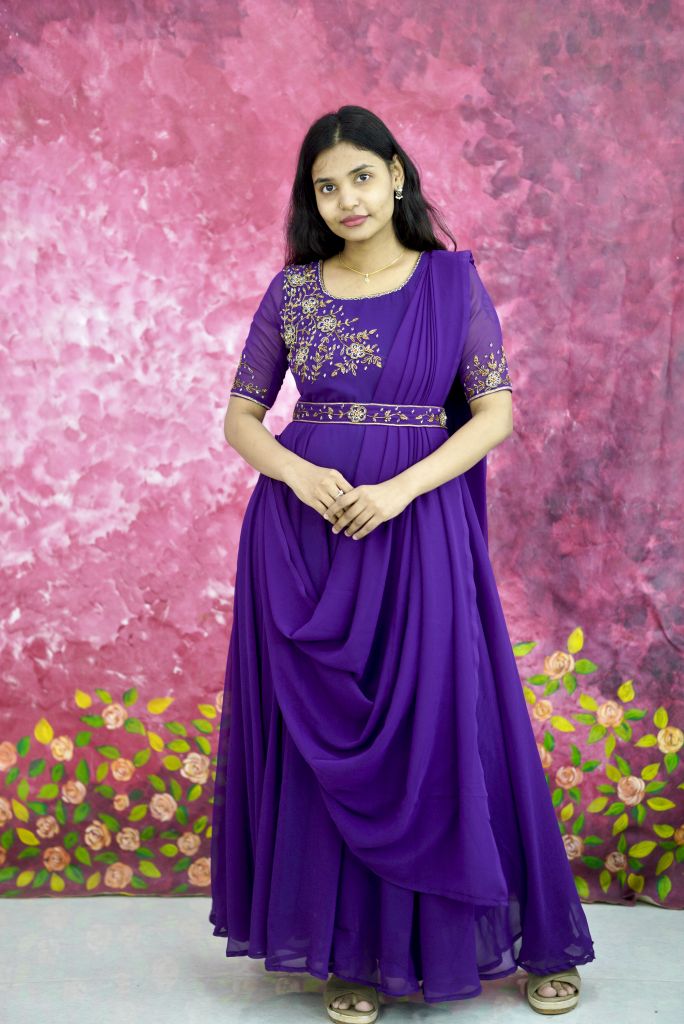 Violet Grace Drape Anarkali