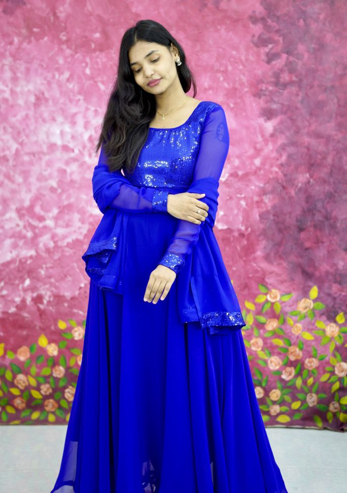 Blue Radiance Party Wear Gown