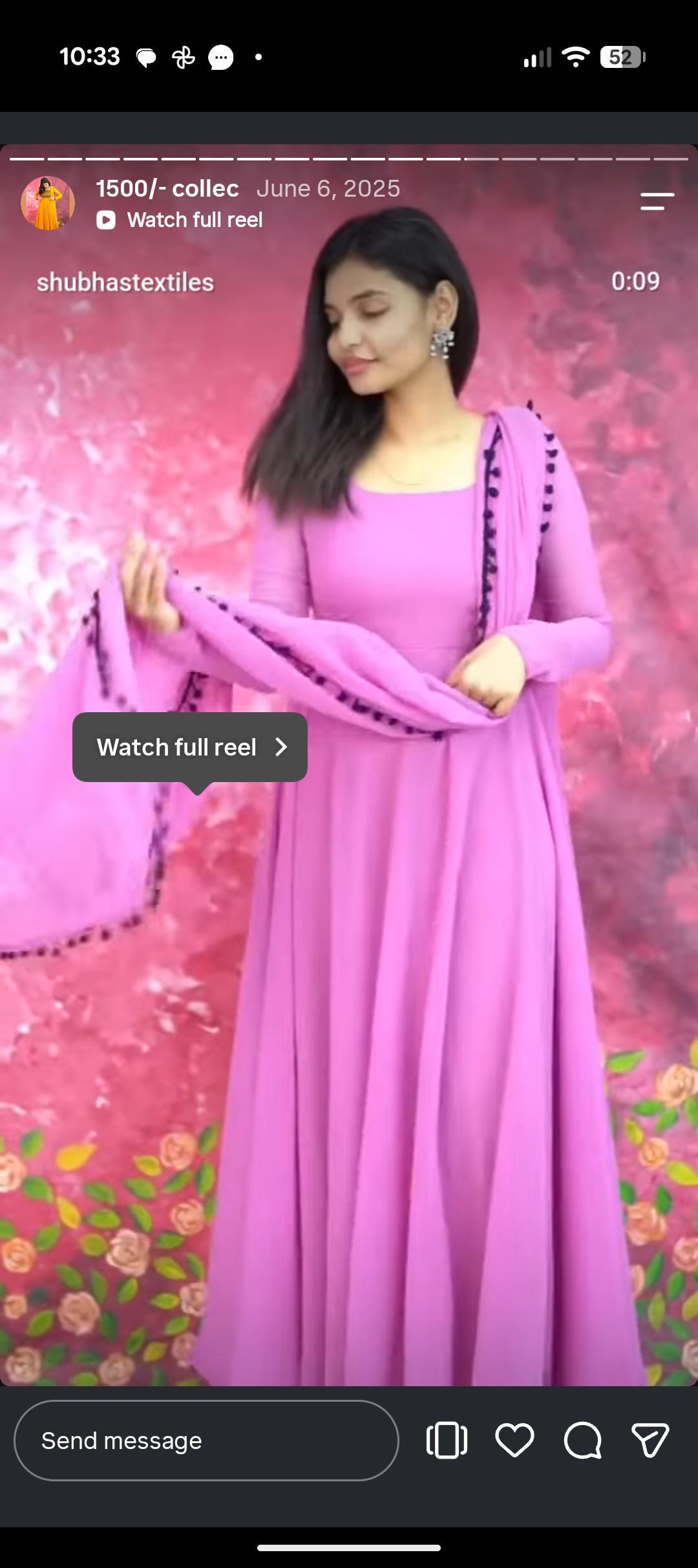 Midnight Blossom Anarkali Set